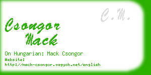 csongor mack business card